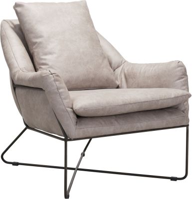 Finn Lounge Chair (Distressed Gray)