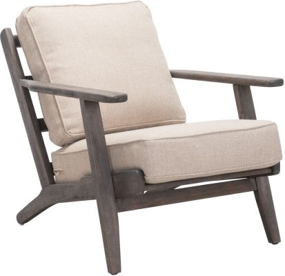 Tahoe Lounge Chair (Beige & Dark Brown)