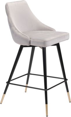 Piccolo Counter Chair (Grey Velvet)