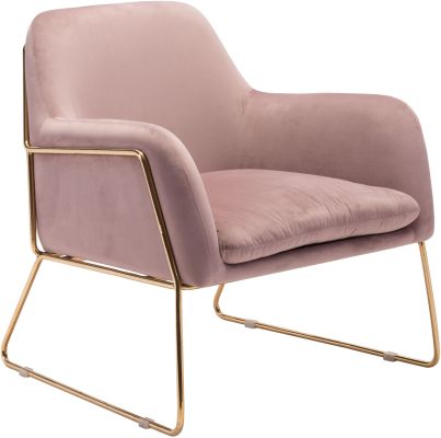 Nadir Arm Chair (Pink Velvet)