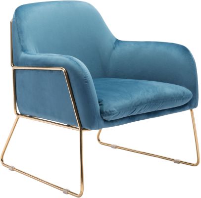 Nadir Arm Chair (Blue Velvet)