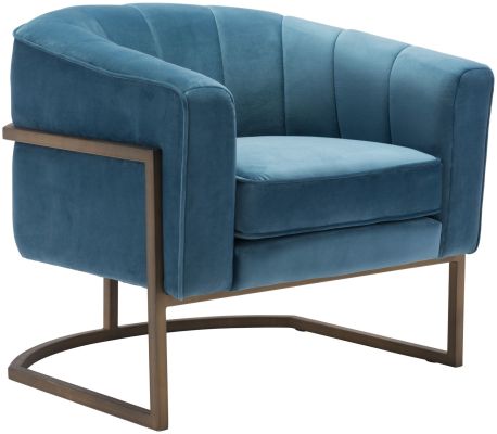 Lyric Occasional Chair (Blue Velvet)