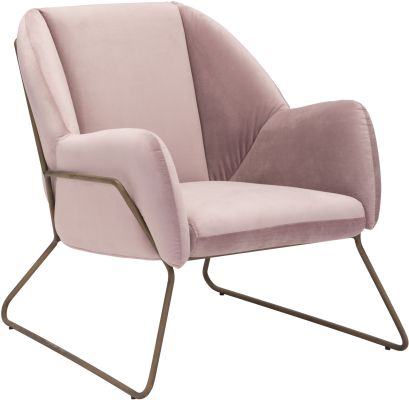 Stanza Arm Chair (Pink Velvet)