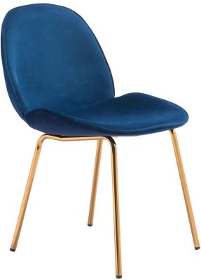 Siena Dining Chair (Set of 2 - Dark Blue Velvet)