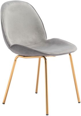Siena Dining Chair (Set of 2 - Graphite Gray Velvet)