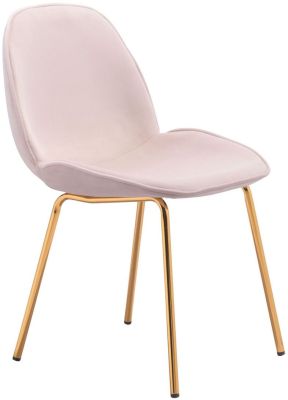 Siena Dining Chair (Set of 2 - Rose Pink Velvet)