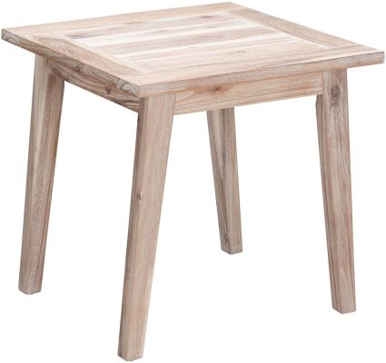 South Port End Table (White Wash )
