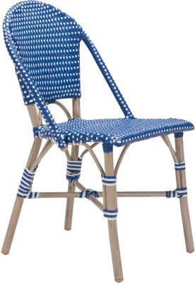 Paris Dining Chair (Set of 2 - Navy Blue & White)