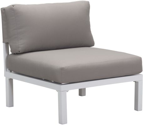 Santorini Armless Chair (White & Grey)
