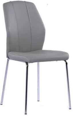 Dharma Leather Dining Chair (Set of 2 - Grey)