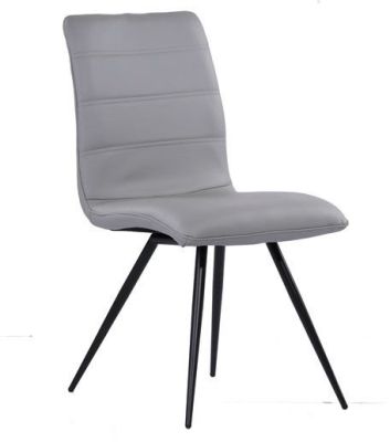 Vinyasa Leather Dining Chair (Set of 2 - Grey)
