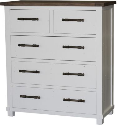 Country Chest Cabinet (White and Grey)
