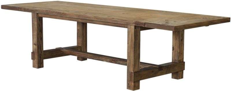 Country Dining Table (Large - Weathered Pine)