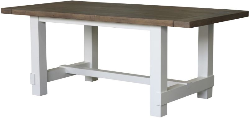 Country Dining Table (Regular - White and Grey)