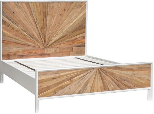 Marrakesh Bed (King - Distressed Natural & White Lacquer)