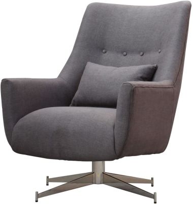 Waldorf Swivel Club Chair (Stone Grey)