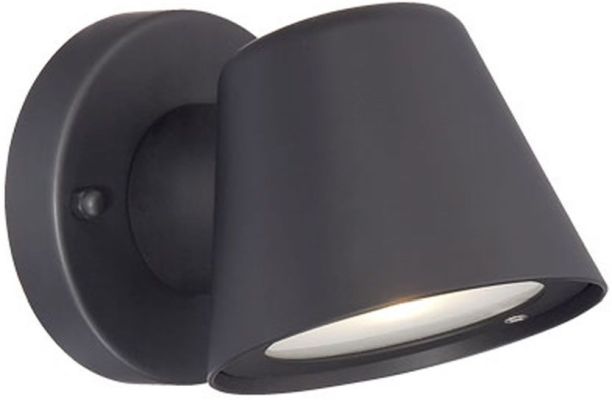 Outdoor 1-Light LED Wall Sconce in Matte Black