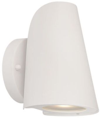 Outdoor Cast Aluminum 1-Light LED Wall Sconce in Textured White