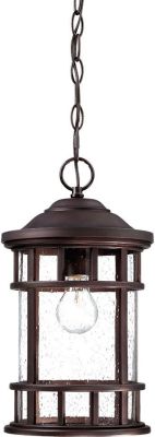 Vista 1-Light Outdoor Hanging Lantern in Architectural Bronze