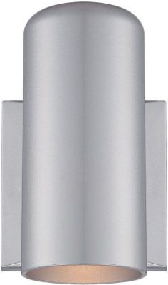 MarbleX 1-Light PAR20 Outdoor Wall Sconce in Brushed Silver