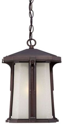 Illuma 1-Light Outdoor Hanging Lantern in Architectural Bronze