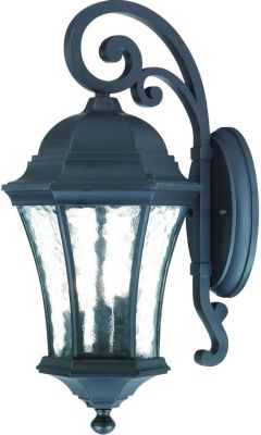Waverly 3-Light Downward Wall-Mount 19.5-inch Lantern in Matte Black