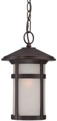 Phoenix 1-Light Outdoor Hanging Lantern in Architectural Bronze