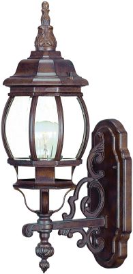 Chateau Collection Wall-Mount 1-Light Outdoor Burled Walnut Light Fixture