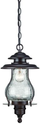Lanterne suspendue extérieure à 1 ampoule en fini bronze architectural de la Collection Blue Ridge