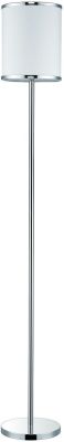 Lux II Floor Lamp (1 Light - Polished Chrome and Off-White)
