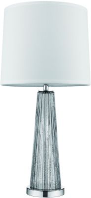 Chiara Table Lamp (Grey - Polished Chrome and Off-White)