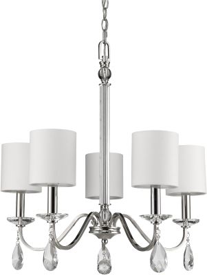 Lily 5-Light Chandelier with K9 Crystal Pendants & Bobeches