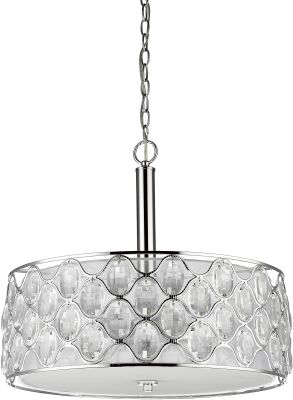 Isabella 4-Light Chandelier with K9 crystal drops & beads.