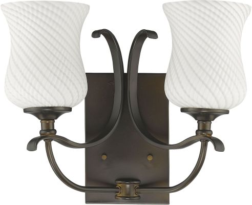 Evelyn 2-Light Vanity Light with Glass Shades