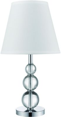 Palla Table Lamp (1 Light - Polished Chrome and White )