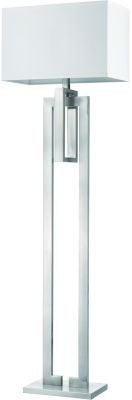 Precision Floor Lamp (1 Light - Brushed Nickel and Ivory)