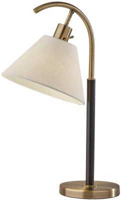 Jerome Table Lamp (Black & Antique Brass Accent)