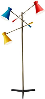 Lyle Floor Lamp (Antique Brass - 3-Arm)