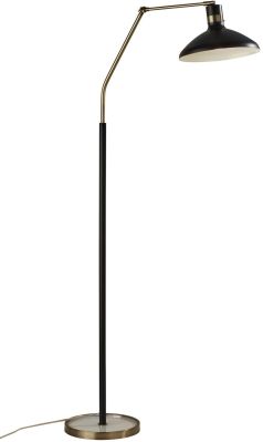 Bryson Floor Lamp (Black & Antique Brass)