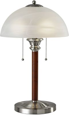 Lexington Lampe de Table (Noyer & Acier Brossé)