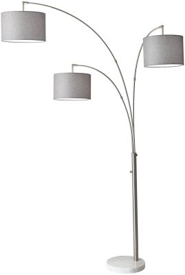 Bowery Arc Lamp (Brushed Steel - 3-Arm)