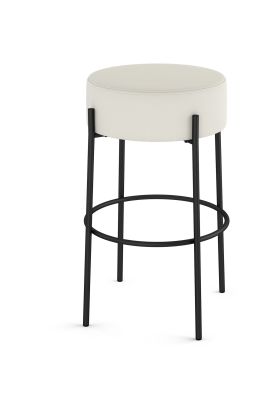 Clovis Counter Stool (Off White with Black Base)
