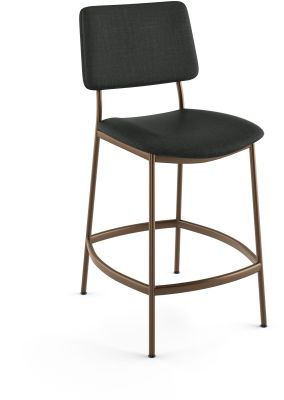 Sullivan Counter Stool (Black with Bronze Base)