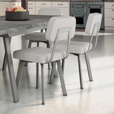 Kane Table and Clarkson Chairs 7-Pieces Dining Set (Grey & Grey-Beige)