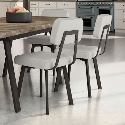 Kane Table and Clarkson Chairs 5-Pieces Dining Set (Beige & Grey-Beige-Brown)