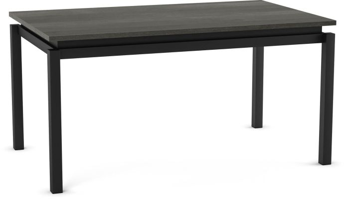 Mylos Dining Table (Grey with Black Base)
