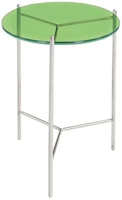 Bolt Glass Side Table (Tall - Green)