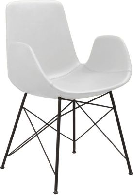 Alison Chair (White with Metal Base)
