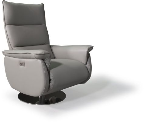 Aston Power Recliner (Grey with Swivel Base)