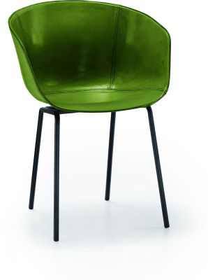 Cherry Chair (Set of 2 - Green with Black Metal Legs)